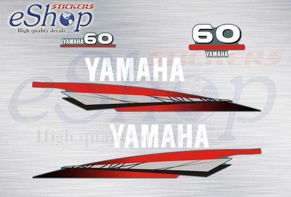 Yamaha 60 Hp two stroke 2000 2004 decals set - custom decal