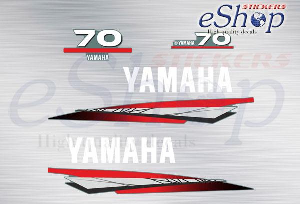 Yamaha 70 Hp two stroke 2000 2004 decals set - custom decal