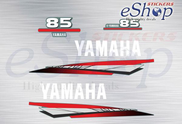 Yamaha 85 Hp two stroke 2000 2004 decals set - custom decal