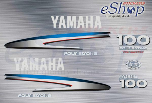 Yamaha f 100 Hp Four stroke 2005 decals set - custom decal