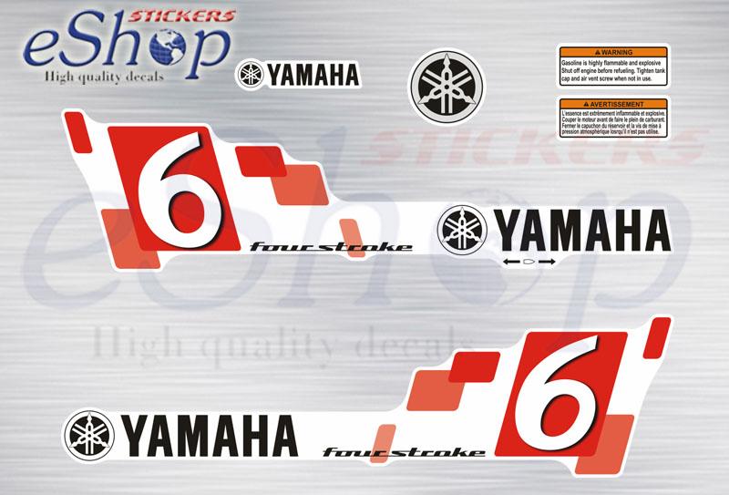 Yamaha F 6 Hp four stroke 2012 decals set - custom decal