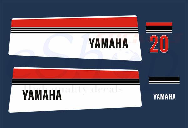 Yamaha 20 Hp two stroke 1980 decals set - custom decal