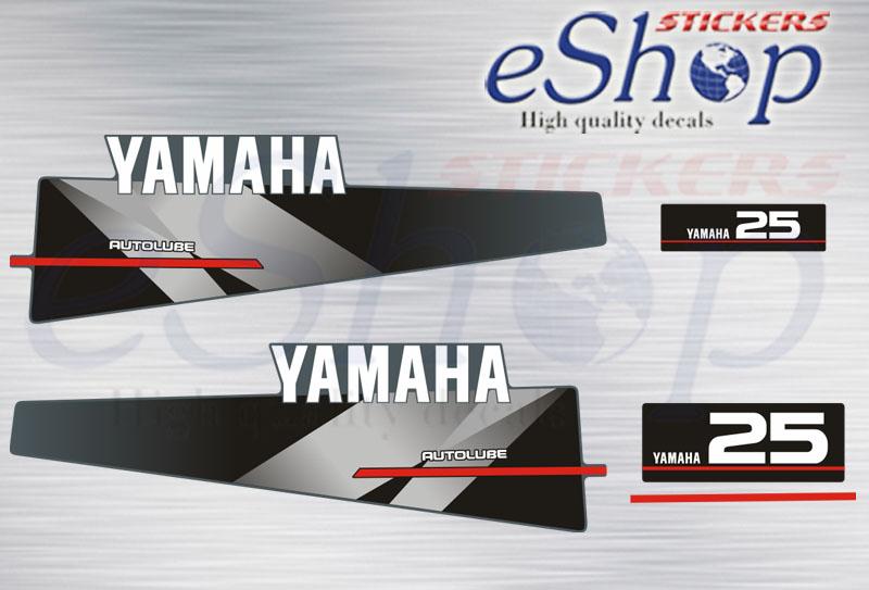 Yamaha 25 Hp 1996 autolube decals set - custom decal