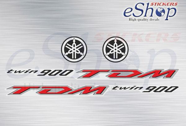 Yamaha TDM twin 900 2002 2006 silver set - custom decal