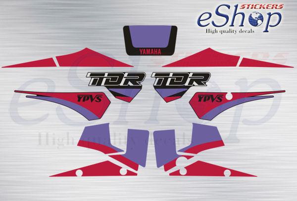 TDR 250 1988 Black decals set - custom decal