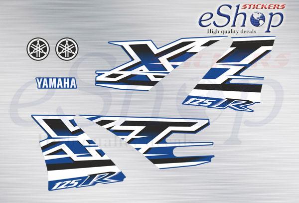Yamaha XT 125R 2005 decals Blue set - custom decal