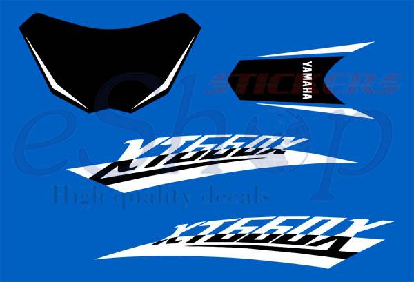 XT 660X 2007 Blue set - custom decal
