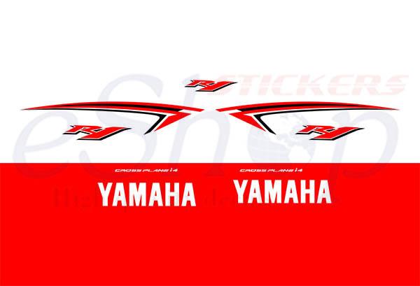 YZF R1 2009 White Red set - custom decal