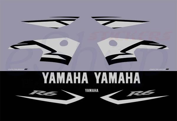 YZF R6 2004 Black Grey set - custom decal