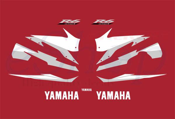 YZF R6 2005 Red set - custom decal