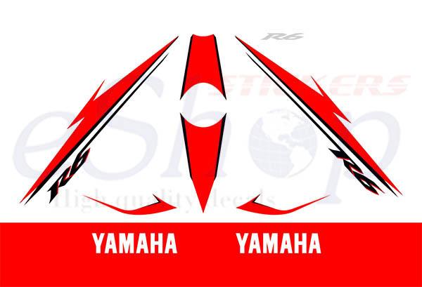 YZF R6 2007 White Red set - custom decal