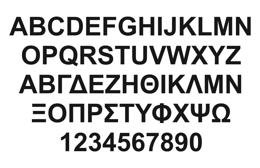 Arial Font - custom decal